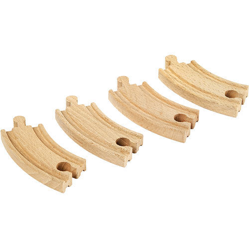 Brio Short Curved Track Wooden Pack of 4 33337 3+ Train Toy