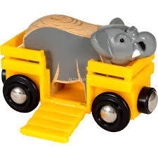 BRIO Safari Wagon And Elephant 33969 For Wooden Train Sets