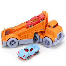 Racing Truck with 2 Race Cars By Green Toys 6m+