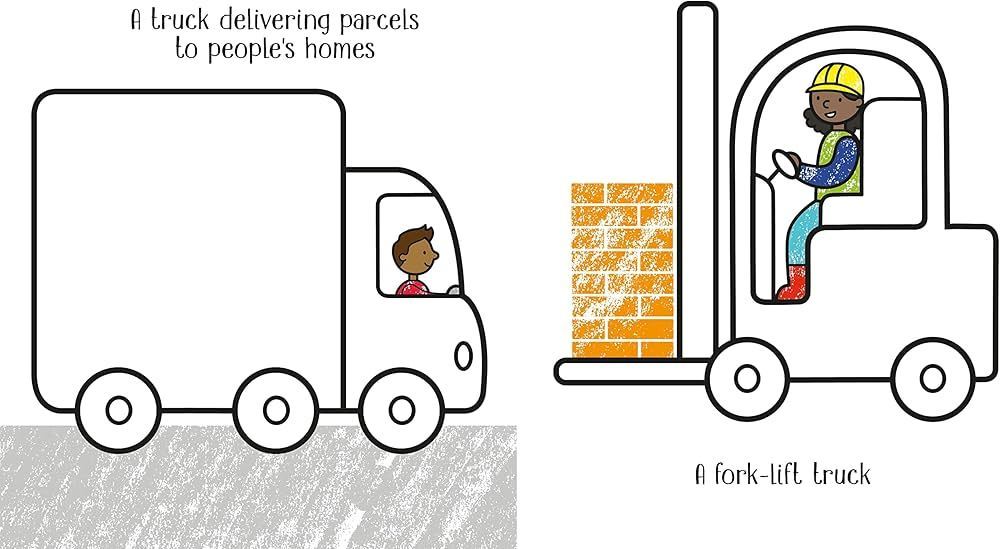 First Colouring Trucks Book by Usborne Childrens Books 3+