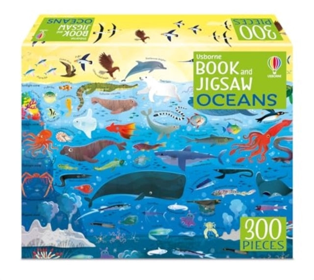 300 Piece Oceans Maze Usborne Book and Jigsaw Puzzle 6+