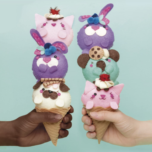 Sew Your Own Ice Cream Animals by Klutz 10+ Childrens Craft