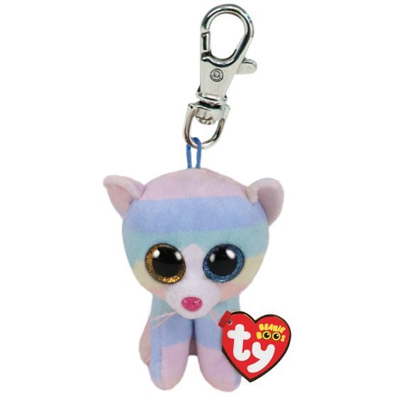 Heather Cat Ty Beanie Key Clip Soft Toy DOB April 26