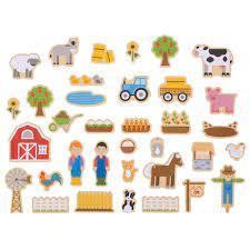 Wooden Farm Magnets by Big Jigs Toys BJ274 3+