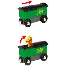 Brio Safari Train 33722 Engine and Carriages For Wooden Track