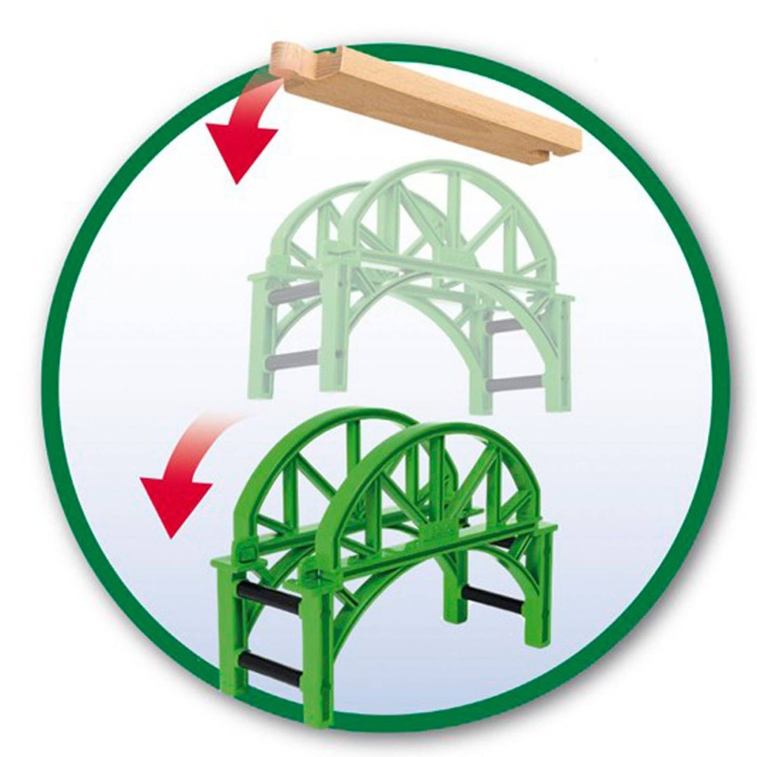 BRIO Stackable Bridge 33885 for Wooden Train Sets 3+