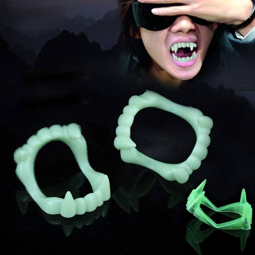 Glow In The Dark Monster Teeth Horror Fangs 5+