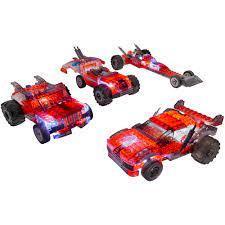 Laser Pegs Multi Models - 4-in-1 Red Racer Construction Sets