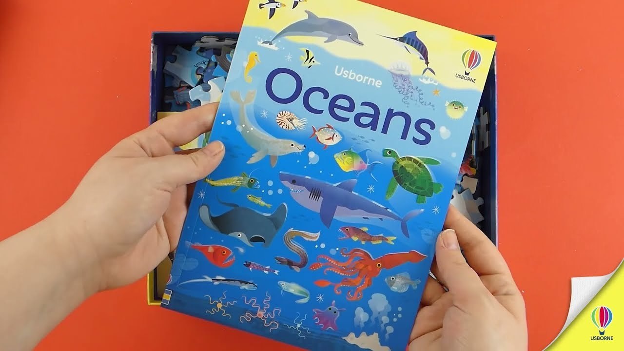 300 Piece Oceans Maze Usborne Book and Jigsaw Puzzle 6+