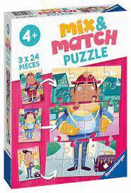 Professions Mix & Match Jigsaw Puzzle 3 x 24 Pieces