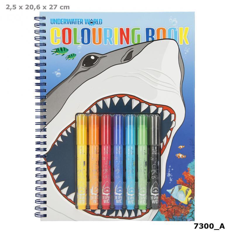 Underwater Shark Colouring Book Set With Pens 7300_A