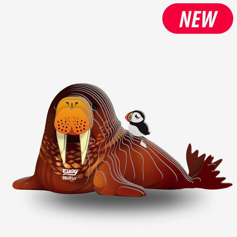 Eugy 3D Walrus Craft Kit Model No. 107 by Brainstorm