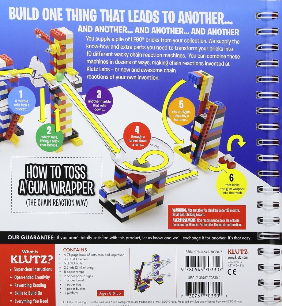 Lego Chain Reactions 30 Technic Construction Pieces and Book