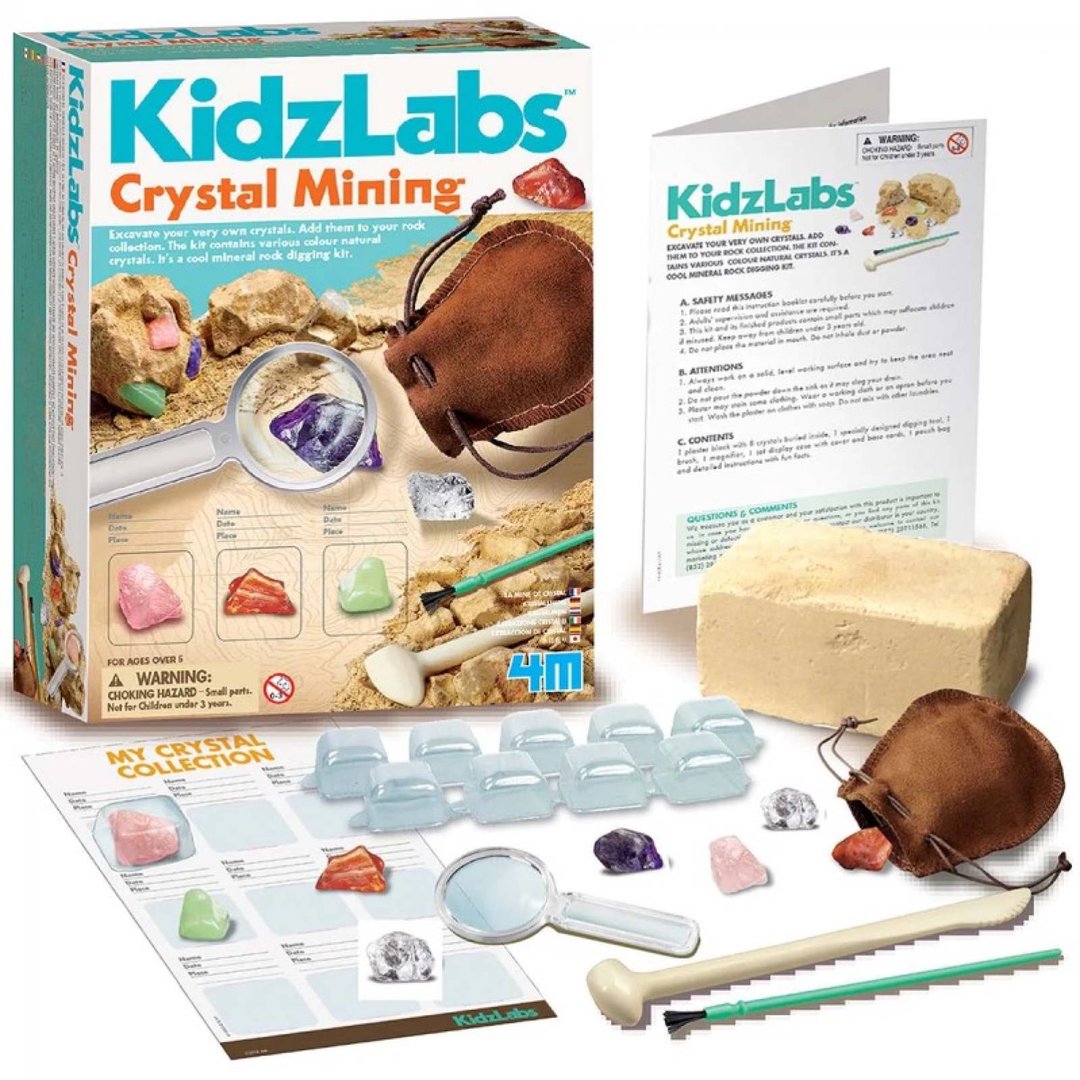 Crystal Mining Dig A Gem Science Kit 5+ by 4M KidzLab