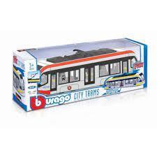 Burago Street Fire City Tram Diecast Model 1:43 3+