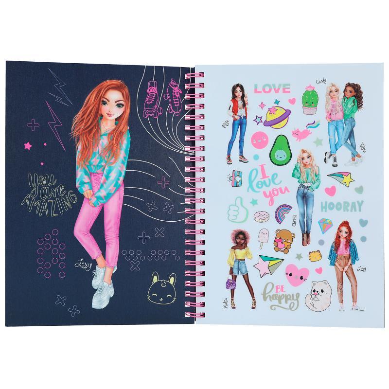TOPModel Neon Doodle Book With 3 Neon Pen Set By Depesche 11932
