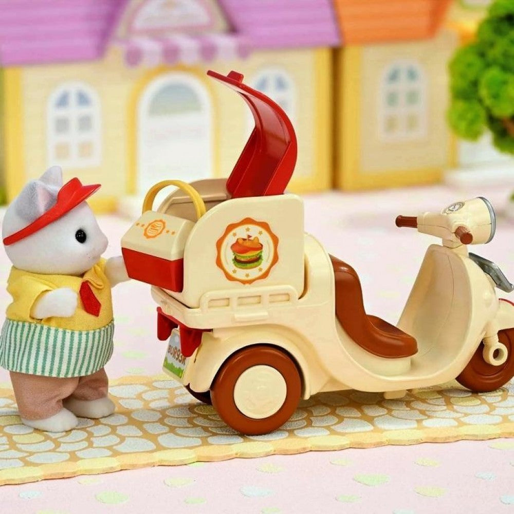 Sylvanian Families Hamburger Stand With Cat Figure 5757 3+