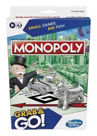 Monopoly Travel Grab and Go Board Games by Hasbro 8+