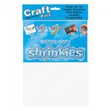 Shrinkles Blank Crystal Clear Shrink Craft Pack 6 26 x 20cm