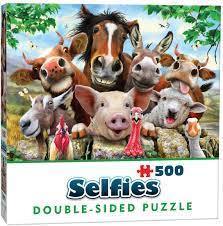 Selfie Double-Sided Farm  500 Piece Puzzle By Cheatwell