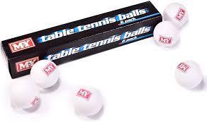6 Pack of Table Tennis Balls 3+