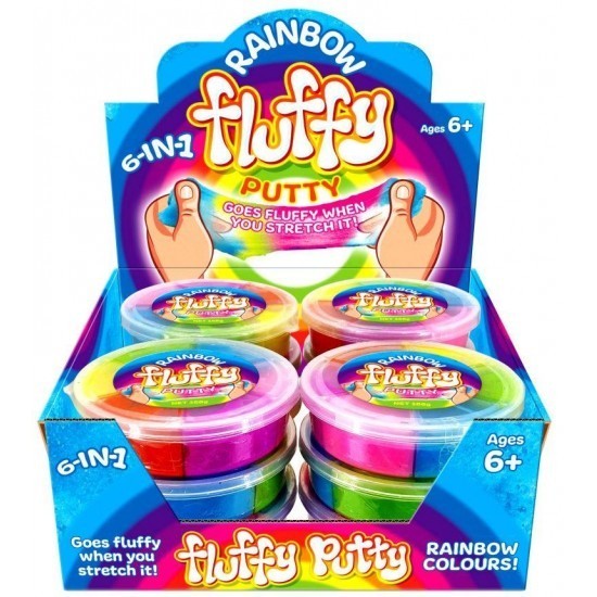 6-in-1 Rainbow Fluffy Putty 6+