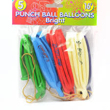 Pack of 5 Punch Ball Balloons 16" Bouncing Fun 3+