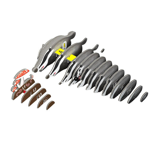 Eugy 3D Badger Craft Kit Model No. 094 by Brainstorm