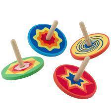Snazzy Wooden Spinning Top by Bigjigs Toy by Big Jigs Toys 3+