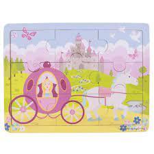 9 Piece Princess Wooden Tray Jigsaw Puzzle by Big Jigs Toys
