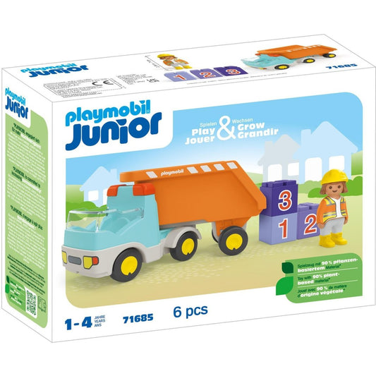 Playmobil Junior Dump Truck 71685 Play Set 1-4 years