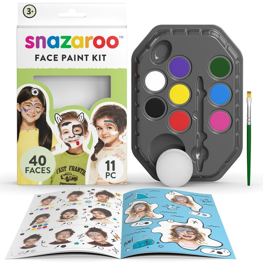 Snazaroo Unisex Rainbow Face Paint Palette Kit Dress up Fun