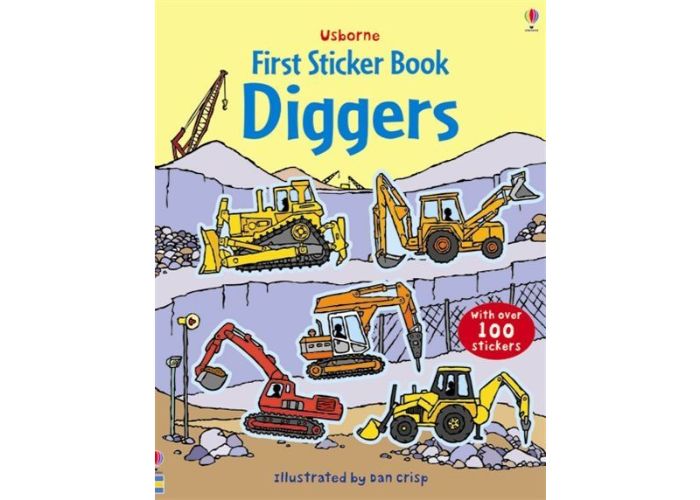 First Sticker Book Diggers with 100 Sticker by Usborne