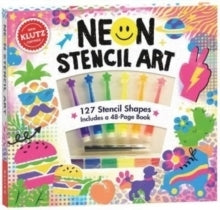 Neon Stencil Art Book and Stencil Pens by Klutz 6+