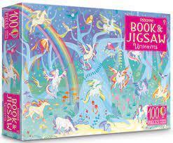 100 Piece Unicorns Jigsaw Puzzle and Book by Usborne