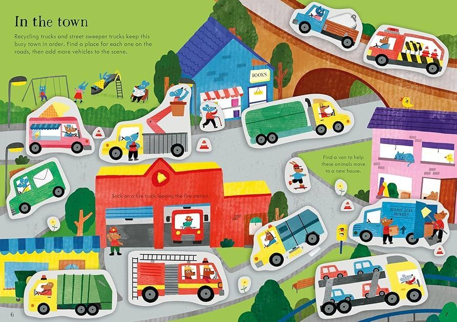Little First Stickers Tractors and Trucks Book by Usborne 3+