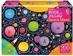 200 Piece Space Maze Jigsaw Puzzle and Book by Usborne