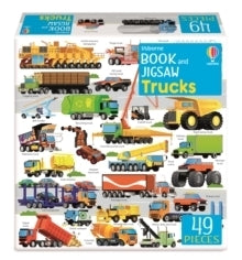 49 Piece Trucks Book and Jigsaw by Usborne 4+