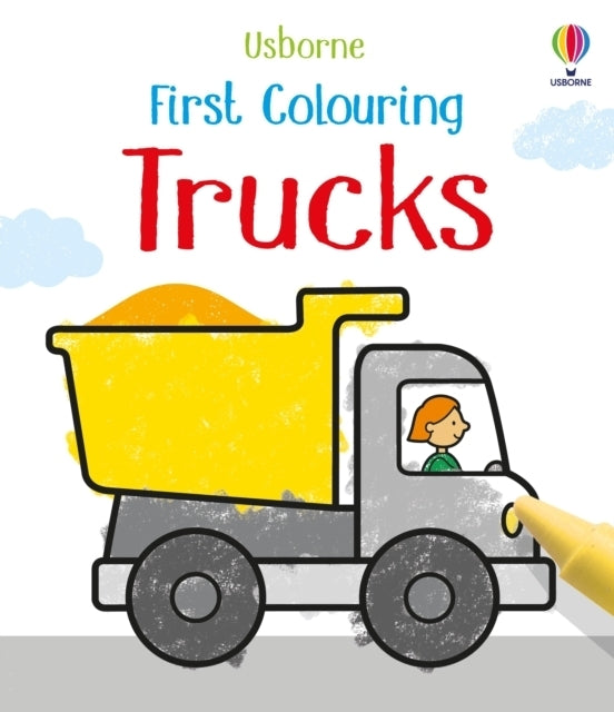 First Colouring Trucks Book by Usborne Childrens Books 3+