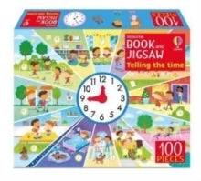 100 Piece Telling the Time Usborne Book and Jigsaw 6+