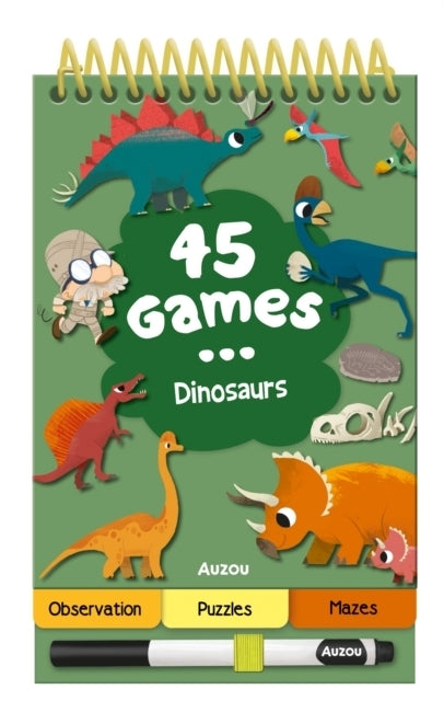 45 Dinosaurs Travel Games Book 5+
