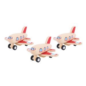 Wooden Pull Back Plane by Big Jigs Toys BJ993