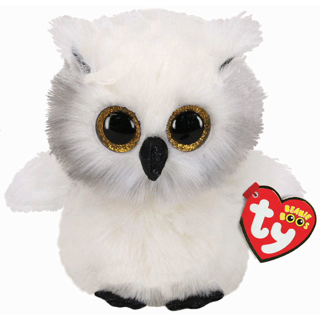 Austin The White Owl 24cm Ty Beanie Boo Buddy Soft Toy June 2