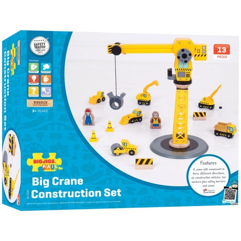 Big Crane Construction Set and Vehicles by Big Jig BJT200 3+