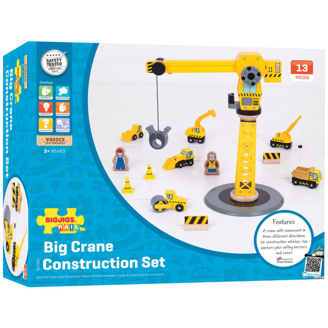 Big Crane Construction Set and Vehicles by Big Jig BJT200 3+