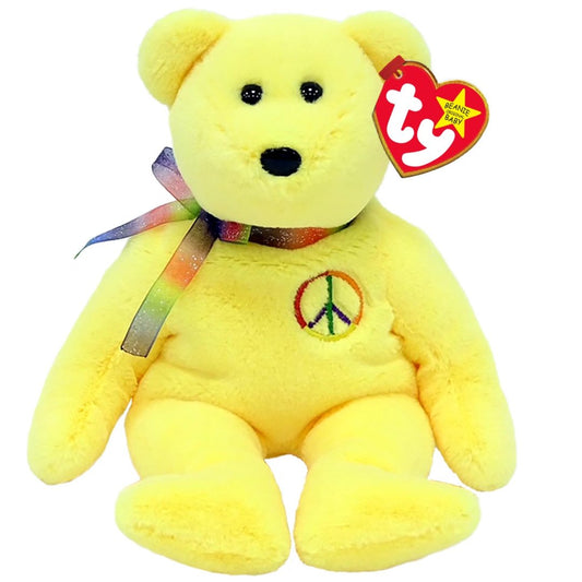 Peace The Bear II Original 15cm TY Beanie Babie DOB September 1