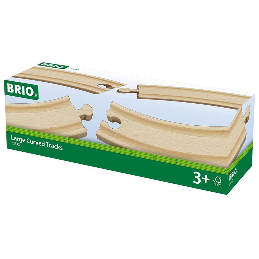 4 Pack of Large Curved Tracks for Brio Wooden Trains 33342 3+