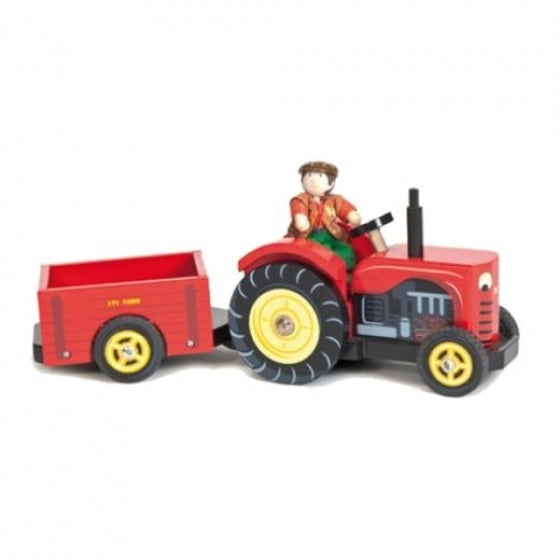 Wooden Tractor and Trailer by Tidlo T0502 3+
