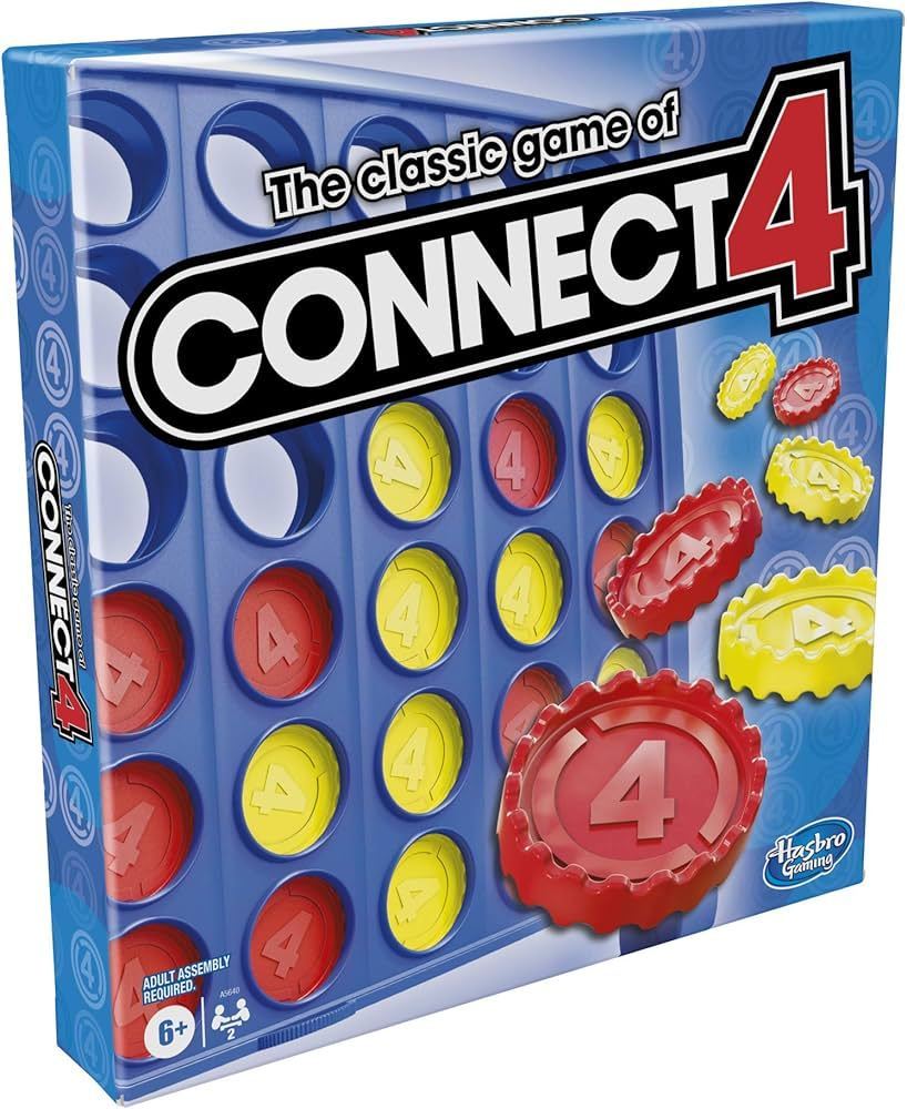 Connect 4 Grid Board Game by Hasbro 6+