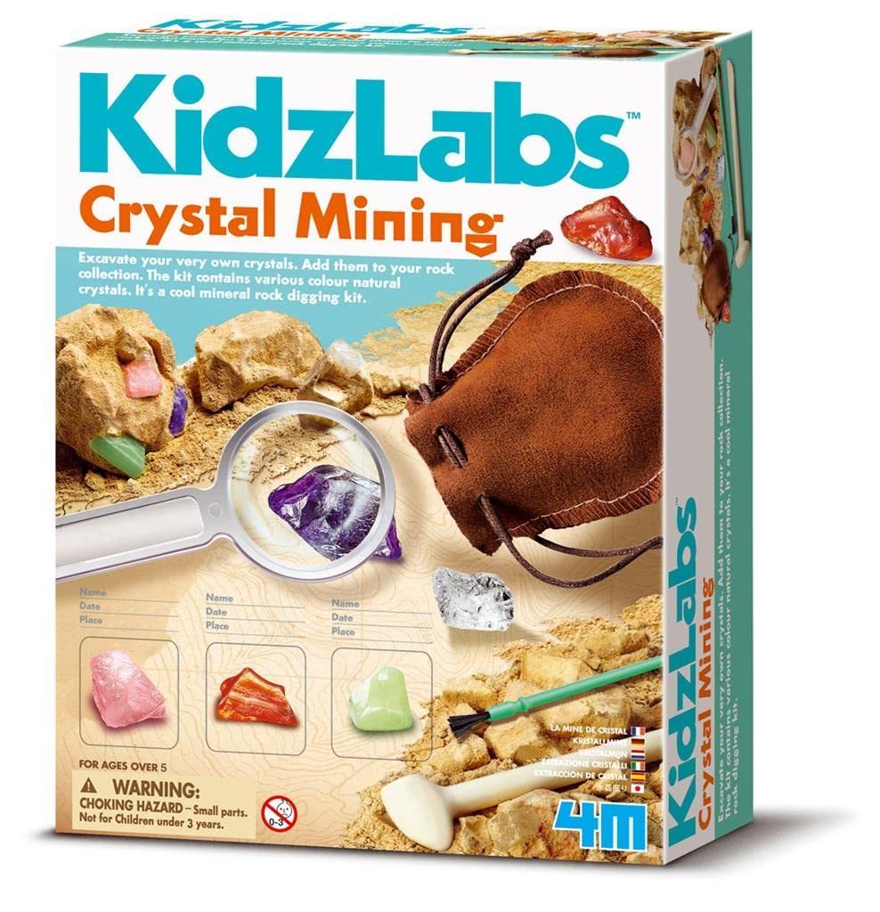 Crystal Mining Dig A Gem Science Kit 5+ by 4M KidzLab